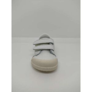 Zapatilla Piel Blanca Reforzada Velcro Igor