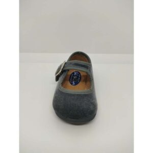 Mercedita Terciopelo Gris Hebilla Vulpeques