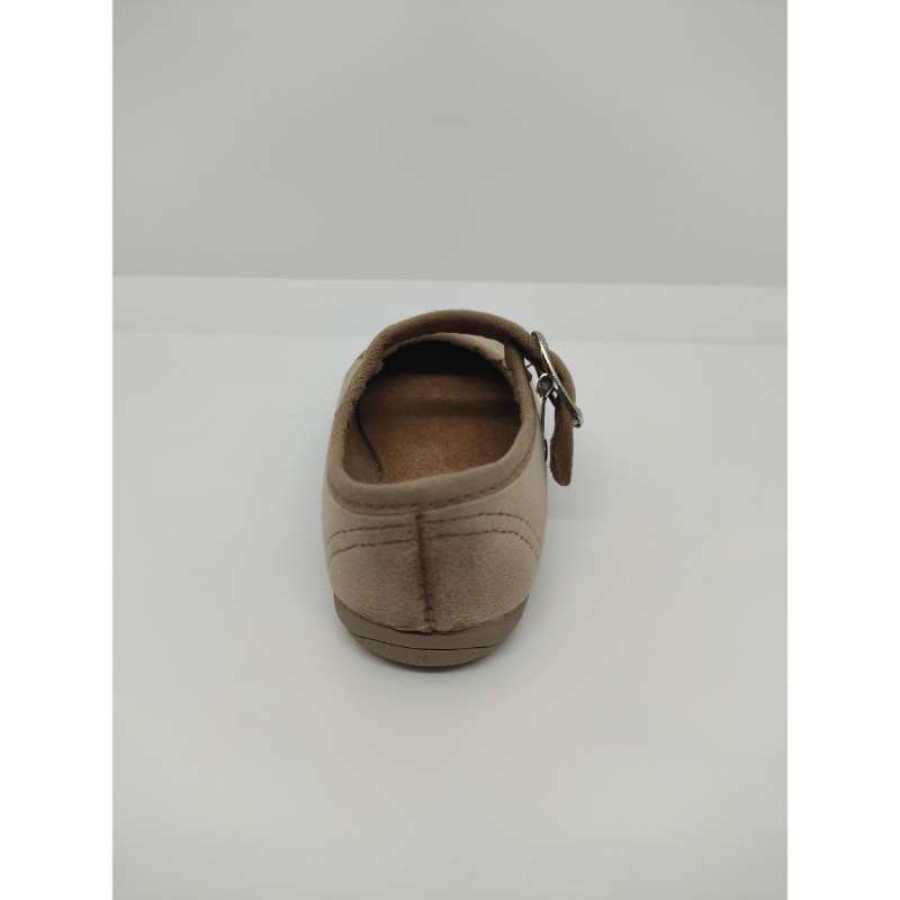 Mercedita Tercipelo Beige Hebilla Vulpeques - Imagen 3