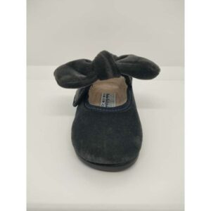 Mercedita Terciopelo Gris Lazo Velcro Andrea