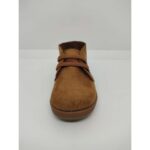 Bota Terciopelo Marrón Cuero Cordón Andrea
