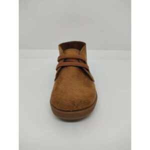 Bota Terciopelo Marrón Cuero Cordón Andrea