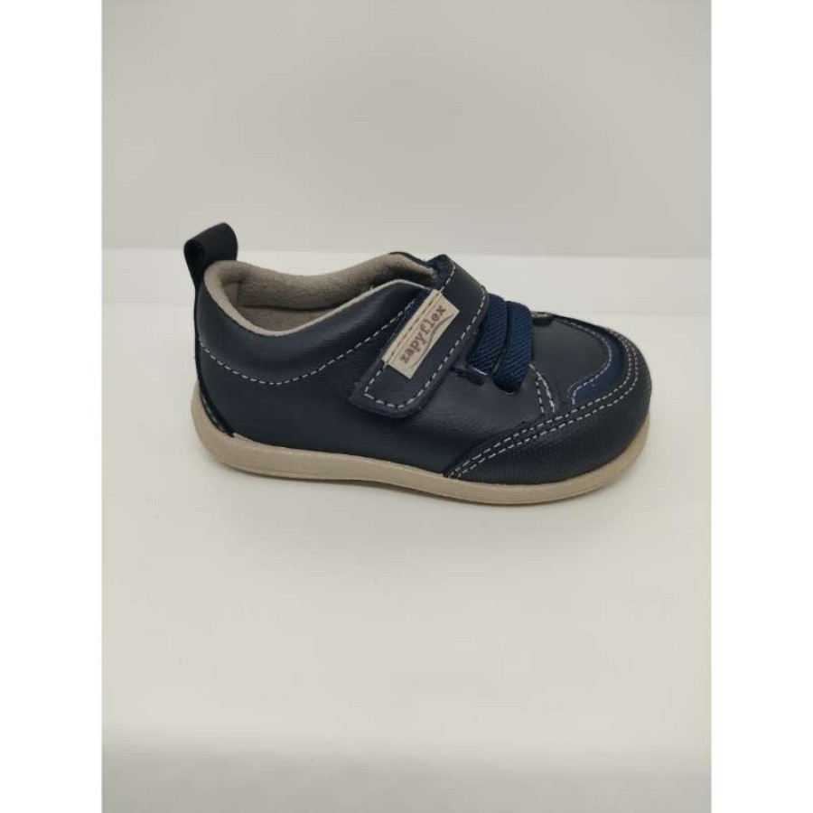 Zapatilla Piel Azul Velcro-Goma Zapy - Imagen 2