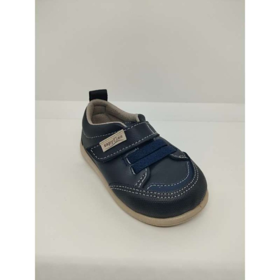 Zapatilla Piel Azul Velcro-Goma Zapy - Imagen 5