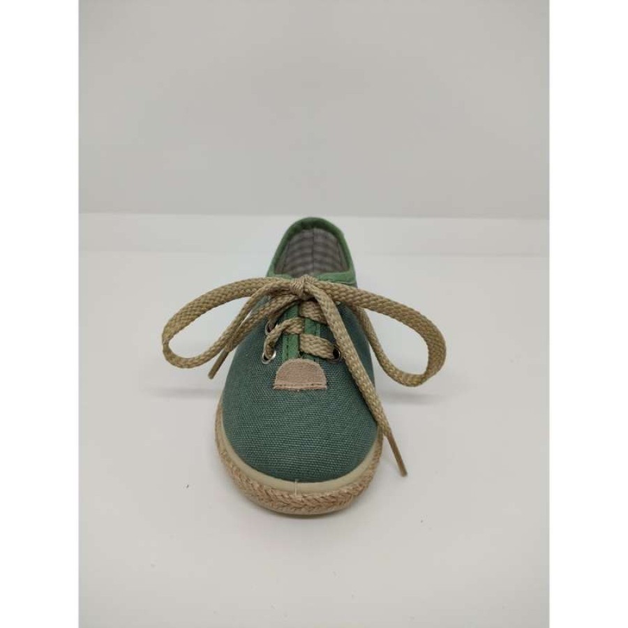 Blucher Piqué Serraje Verde cordón