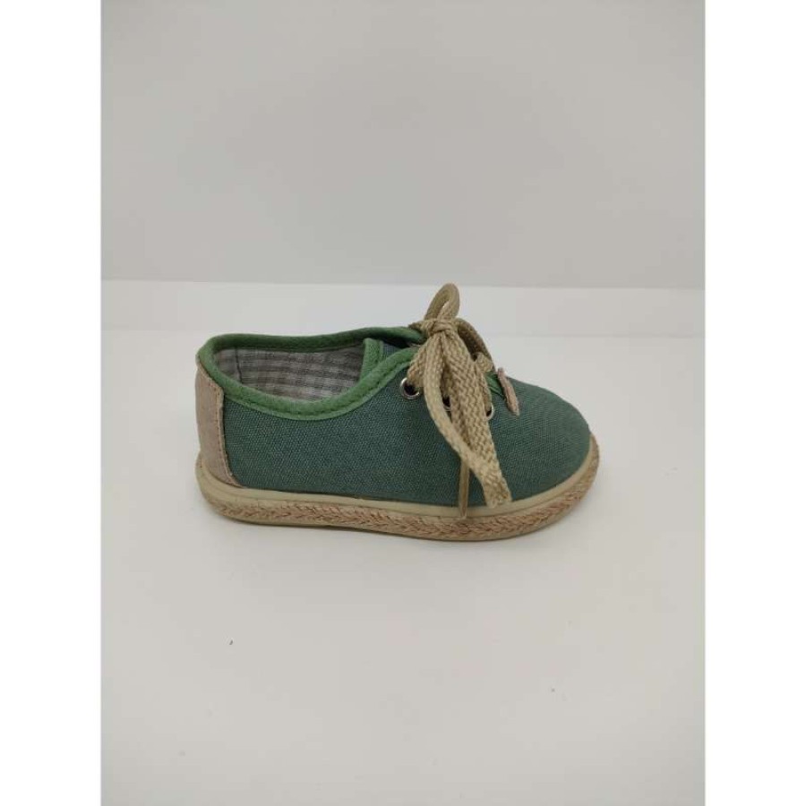 Blucher Piqué Serraje Verde cordón - Imagen 2