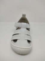 Sandalia Piel Blanca Velcro Respetuosa