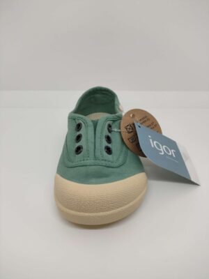 Zapatilla Lona Verde Agua Respetuosa Cordón