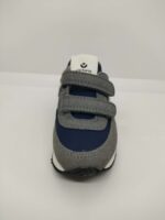 Zapatilla Deportiva Tela Azul y Gris Velcro Victoria