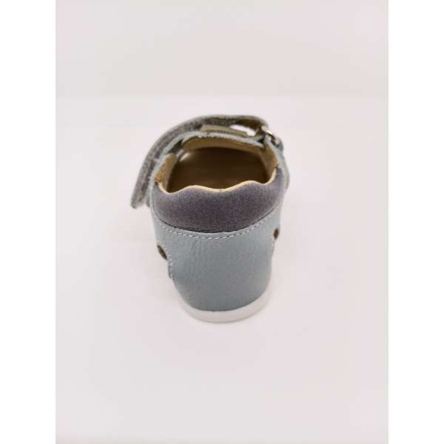 Sandalia Piel Lavanda/Gris/Kaki Respetuosa Velcro. Flexinens. - Imagen 3