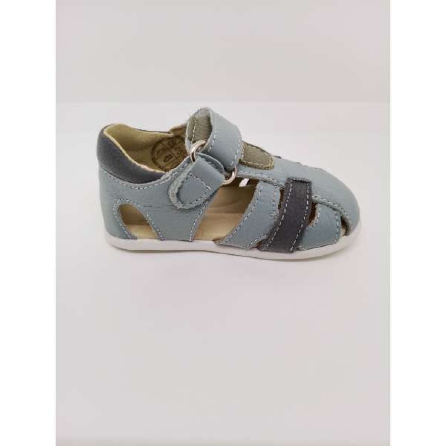 Sandalia Piel Lavanda/Gris/Kaki Respetuosa Velcro. Flexinens. - Imagen 4