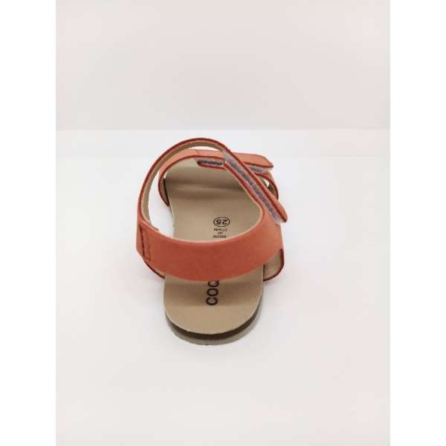 Sandalia Piel Coral Doble Velcro. Coqueflex. - Imagen 3