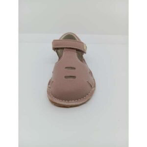 Sandalia Piel Rosa Aberturas Velcro. Piruflex