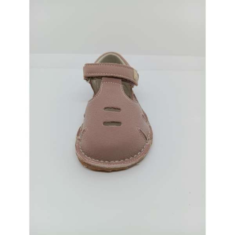 Sandalia Piel Rosa Aberturas Velcro. Piruflex