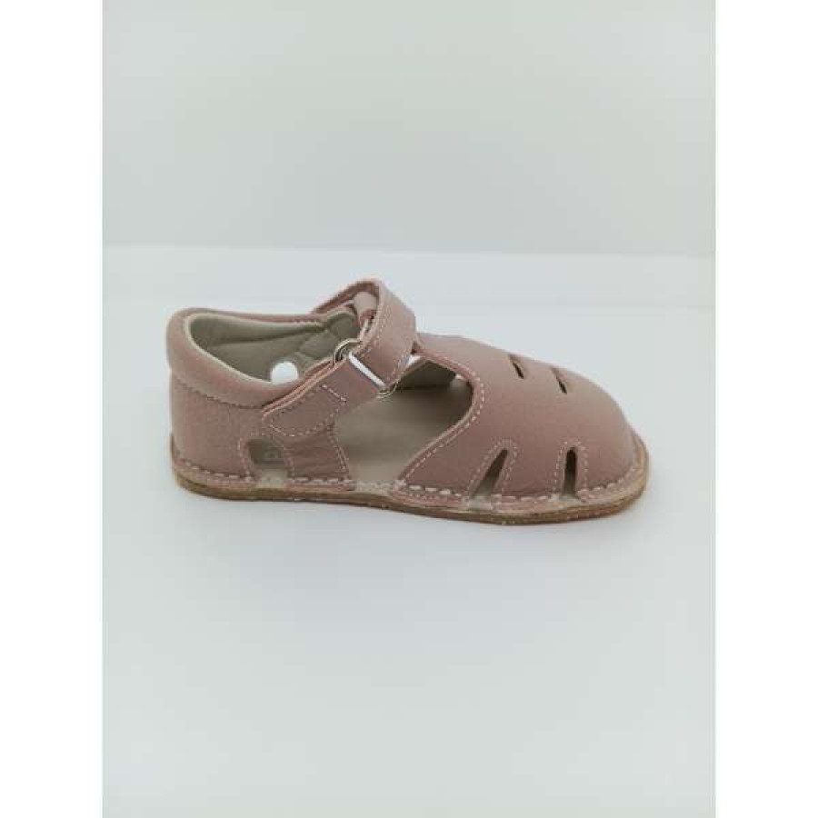 Sandalia Piel Rosa Aberturas Velcro. Piruflex - Imagen 2