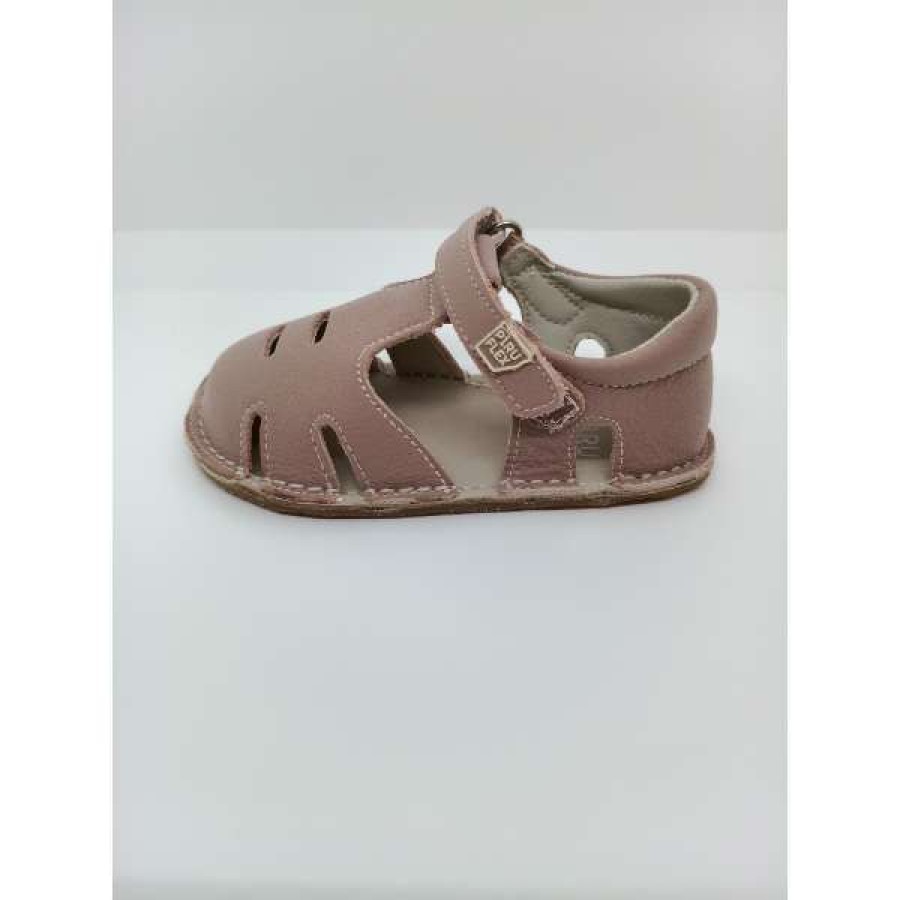 Sandalia Piel Rosa Aberturas Velcro. Piruflex - Imagen 4