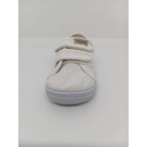 Zapatilla Lona Blanca Doble Velcro. Zapy.