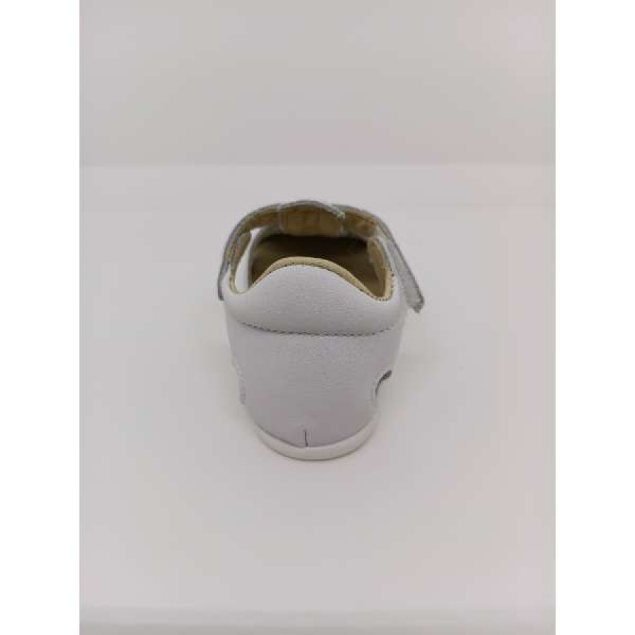 Sandalia Piel Blanca Respetuosa Velcro. Flexinens. - Imagen 3