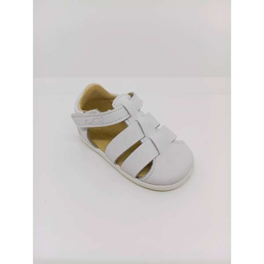 Sandalia Piel Blanca Respetuosa Velcro. Flexinens. - Imagen 5