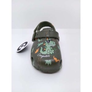 Zueco Sport Verde Dinosaurio Velcro. Conguitos.