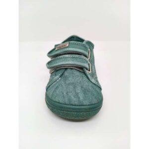 Zapatilla Lona Verde Savia Doble Velcro. Zapy.