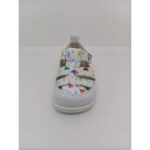 Sandalia Piel Figuras Multicolor Puntera Reforzada Velcro. Zapy.