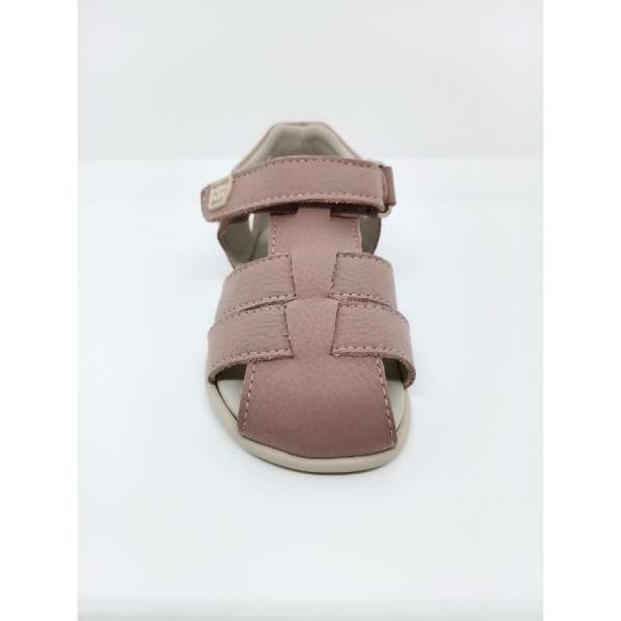 Sandalia Piel Rosa Respetuosa Velcro lateral. Piruflex