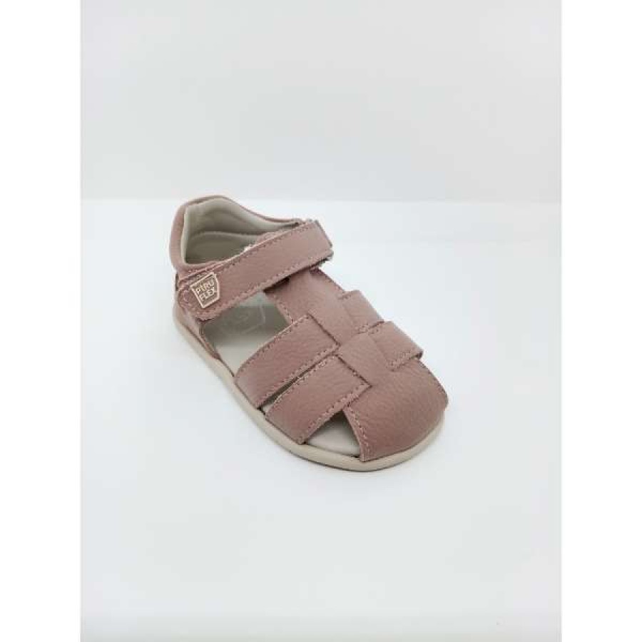 Sandalia Piel Rosa Respetuosa Velcro lateral. Piruflex - Imagen 5