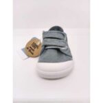 Zapatilla Lona Azul Océano Puntera Doble Velcro. Igor