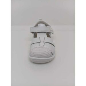 Sandalia Piel Blanca doble tira Puntera Reforzada Velcro. Titanitos.
