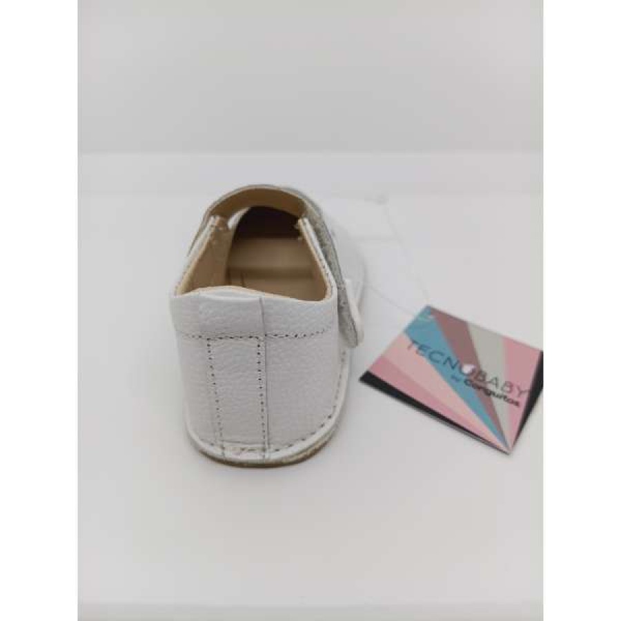 Sandalia Piel Blanca Coraxzones Velcro. Conguitos. - Imagen 3