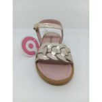 Sandalia Piel Oro Rosado Aros Hebilla. Conguitos
