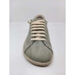 Zapatilla Respetuosa Lino Verde Kaki Cordón. Coqueflex.