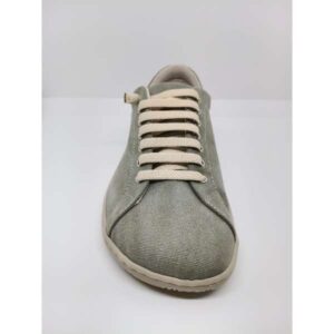 Zapatilla Respetuosa Lino Verde Kaki Cordón. Coqueflex.