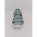 Sandalia Piel Verde Agua Respetuosa Velcro. Piruflex
