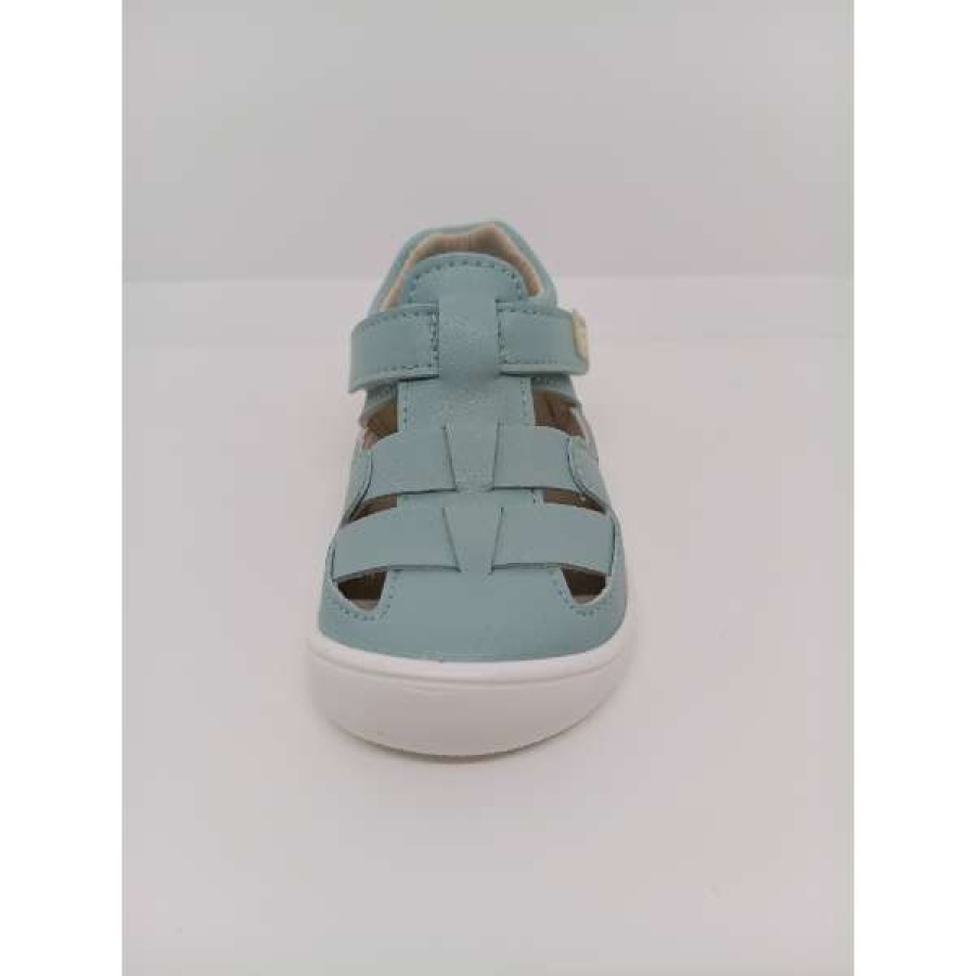 Sandalia Piel Verde Agua Respetuosa Velcro. Piruflex