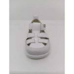 Sandalia Piel Blanca Puntera Reforzada Velcro. Zapy.