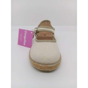 Mercedita Tela Beige Bitono Hebilla Conguitos