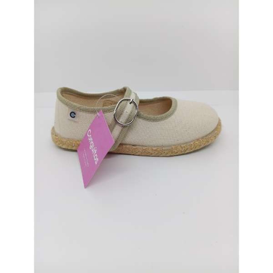 Mercedita Tela Beige Bitono Hebilla Conguitos - Imagen 2