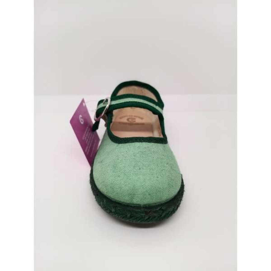 Mercedita Tela Verde Hebilla Conguitos