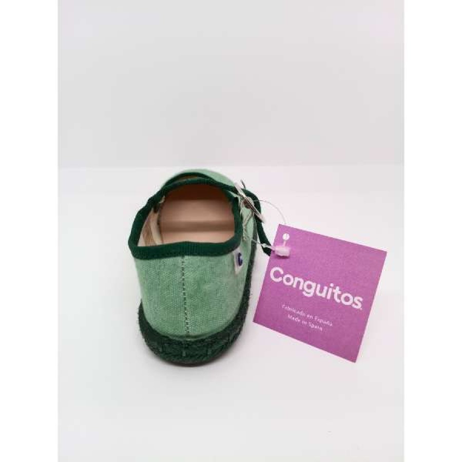 Mercedita Tela Verde Hebilla Conguitos - Imagen 3