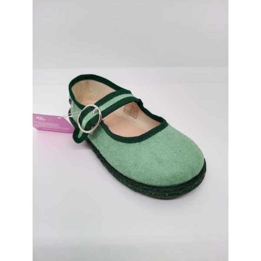 Mercedita Tela Verde Hebilla Conguitos - Imagen 5