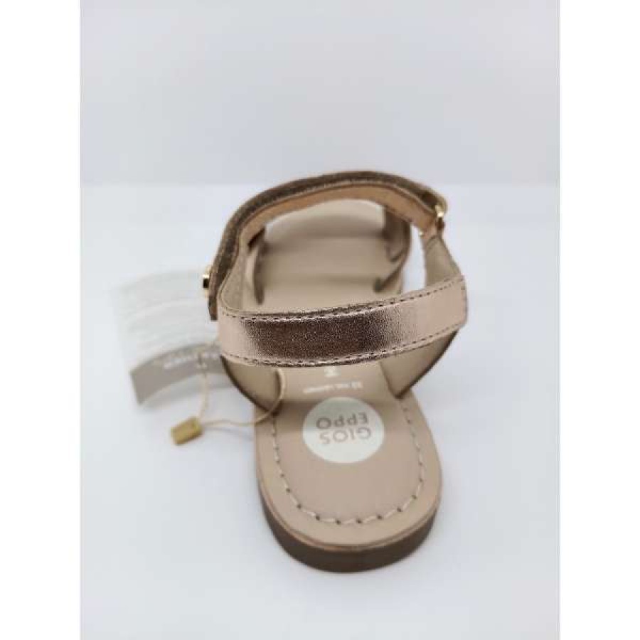 Sandalia Piel Oro Rosado Trenza Velcro Gioseppo - Imagen 3