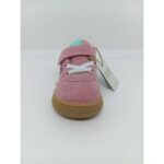 Zapatilla deportiva Serraje Rosa talon Verde Velcro-Cordón Mustang