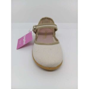 Bailarina Tela Beige Hebilla Conguitos