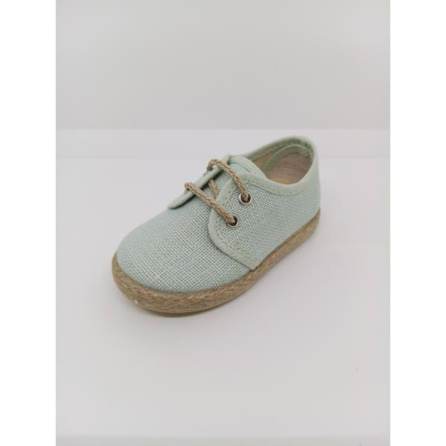 Blucher Lona Verde Salvia Cordón Beige - Imagen 5