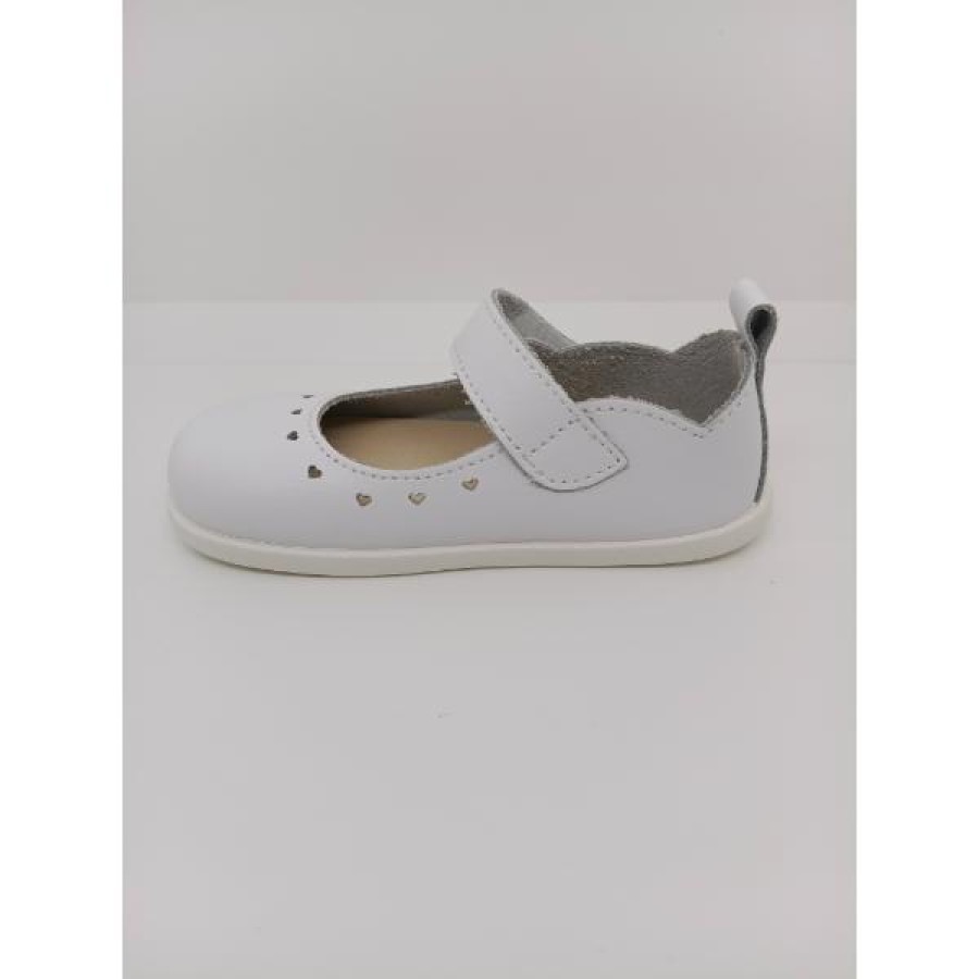 Pepito Piel Blanco Corazones Velcro Respetuoso - Imagen 4