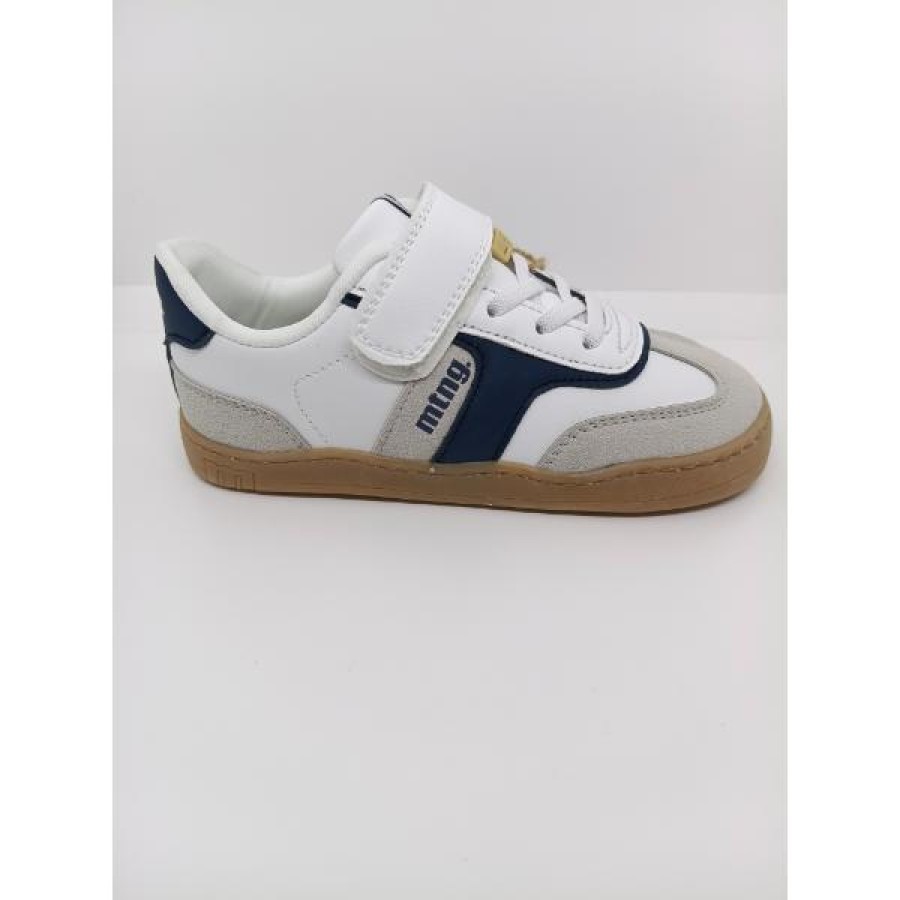 Zapatilla Respetuosa Piel Blanca Serraje Gris Velcro Cordón Elástico - Imagen 2
