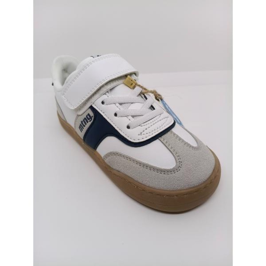 Zapatilla Respetuosa Piel Blanca Serraje Gris Velcro Cordón Elástico - Imagen 5