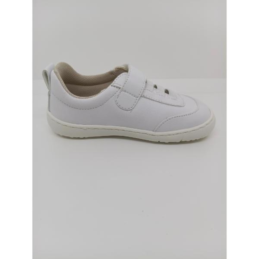 Zapatilla Respetuosa Piel Blanca Velcro Cordón Elástico - Imagen 4